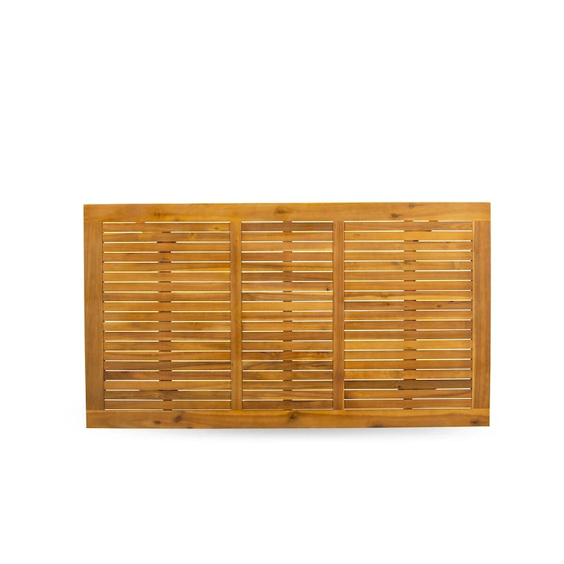 Modern Rectangular Coffee Table with Wood Legs - Natural Oil Finish