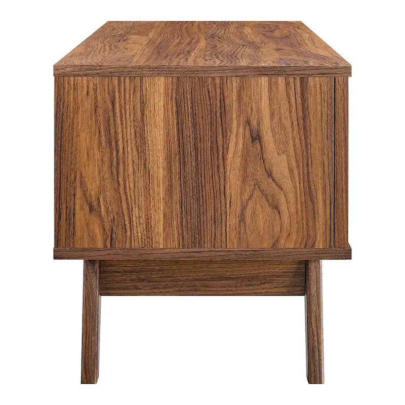 47-Inch Rattan TV Stand with Sliding Door