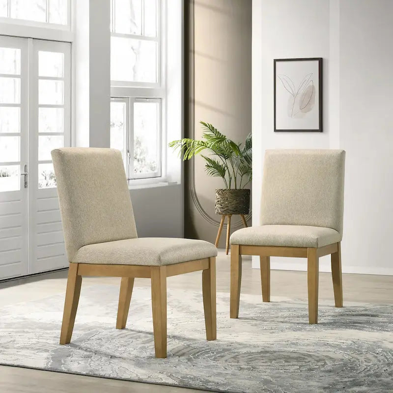5-Piece 48-Inch Round Pedestal Dining Set with 4 Upholstered Chairs