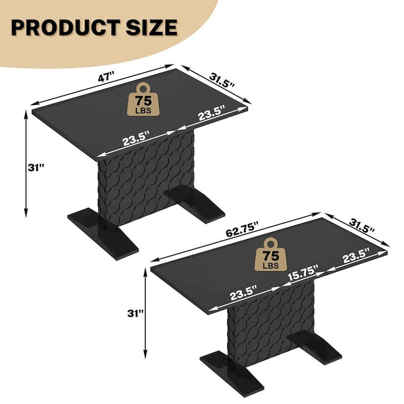 Expandable Coffee Table - Seats Up to 6