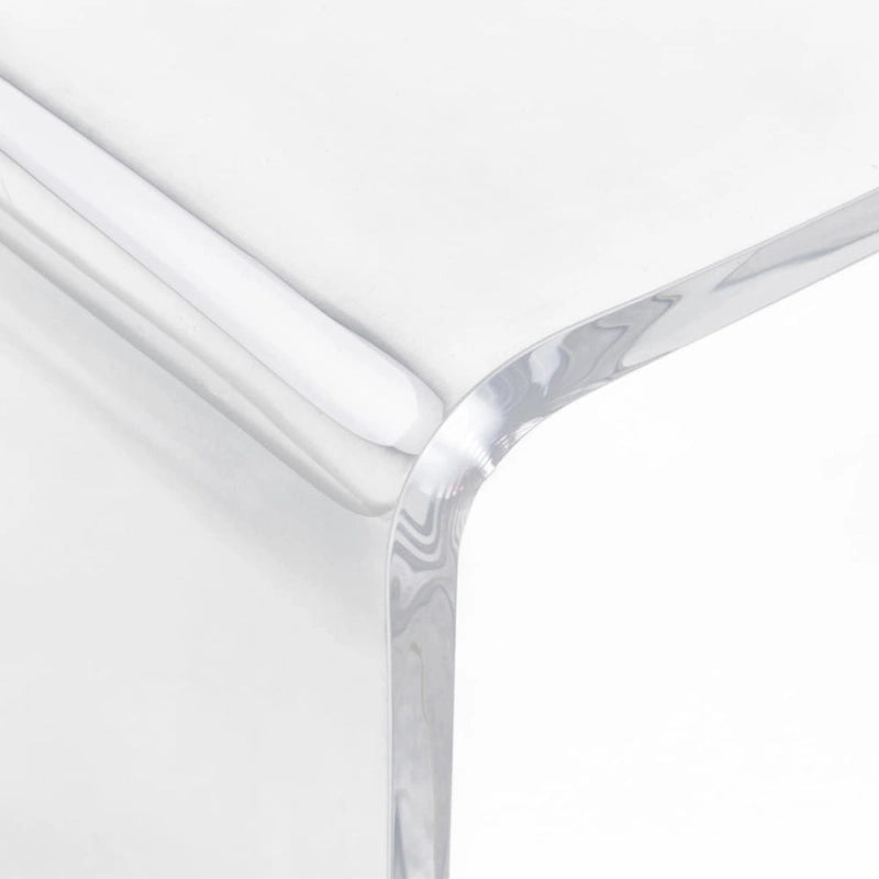 Clear Acrylic Waterfall Coffee Table - 32L x 16W x 16H