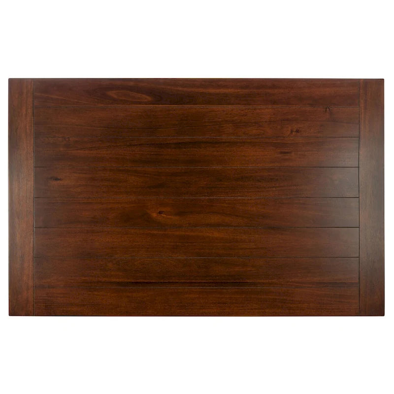 Brown Rectangle Dining Table with Acacia Veneer and Splayed Legs - 57W x 36D x 30H